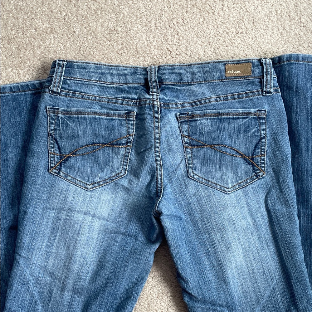 Y2K Refuge Juniors Blue Jeans - Picture 4 of 11